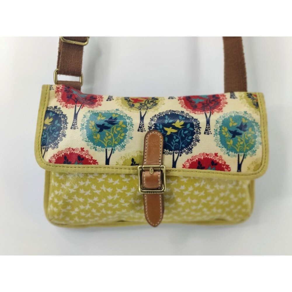 Fossil Tree Print Women's Adjustable Shoulder Cro… - image 1